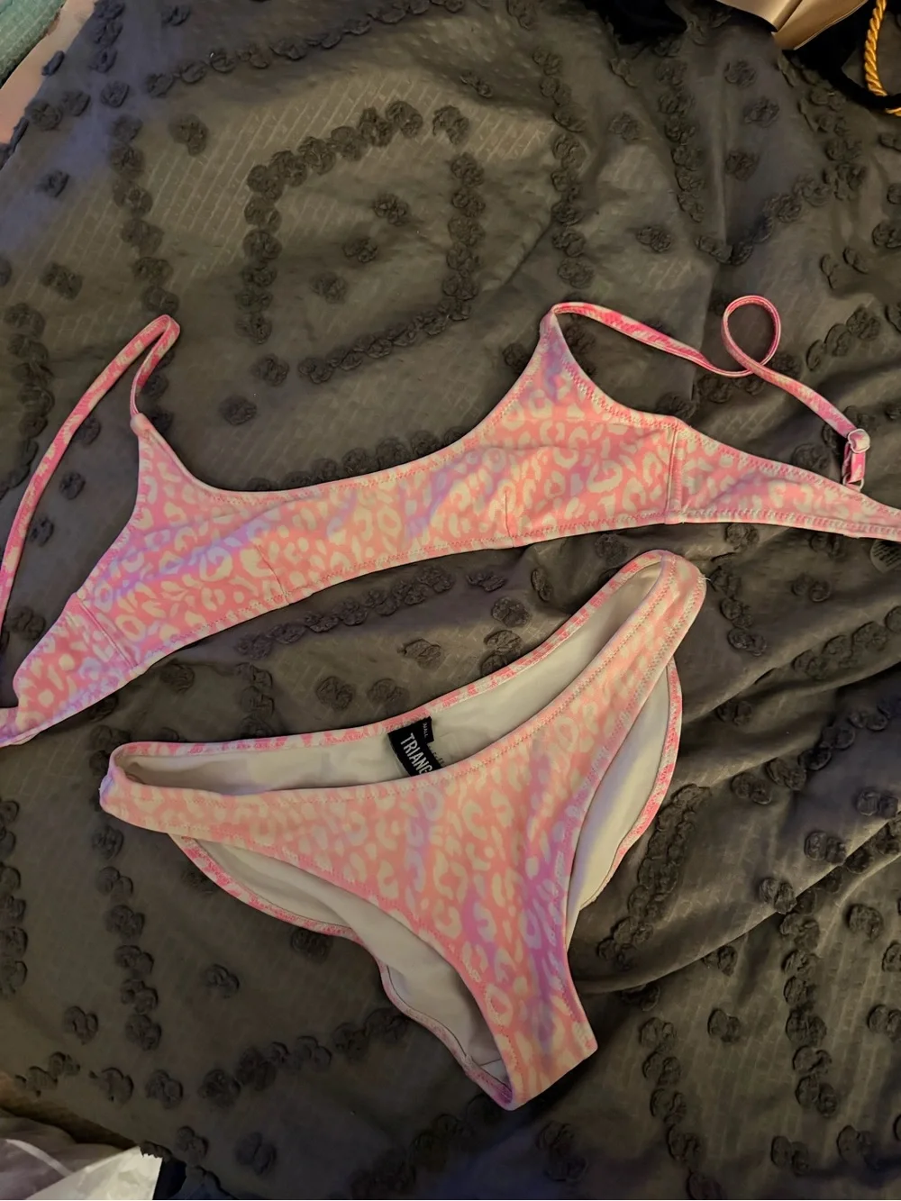 TRIANGL Pink Leopard Print Bikini Set